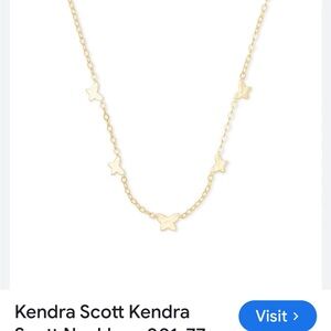 Kendra Scott Gold Butterfly Necklace